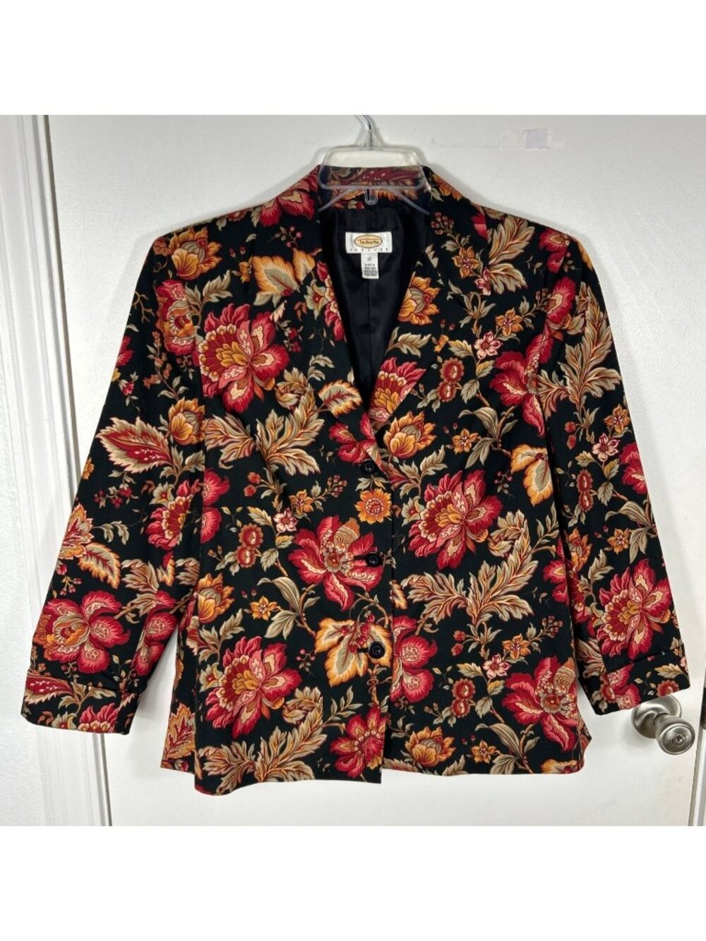 Talbots Petite Floral Blazer Jacket Size 12P